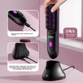 wireless straight hair comb with base