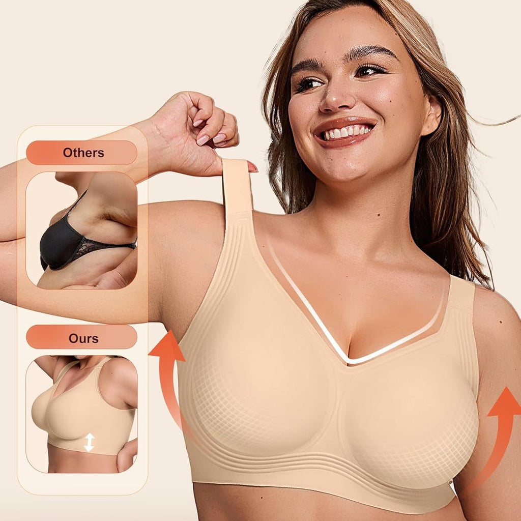 Supportive Wireless Push Up Bra Full Coverage